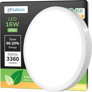Plafonnier Led Rond Petit Ø27cm-16w 4000k 3360lm Ip44 Imperméable Moderne Lampe Led De Salle De Bain Pour Couloir Chambre Balcon¿Contient Des Ampoules À Économie D'énergie De Classe A¿ - Neuf
