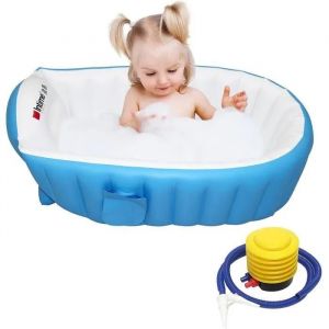 Baignoire Gonflable Pour B&eacute;b&eacute;s Folaya - Anti-Glissante Et Pliable - Pour 0-3 Ans - Bleu - Neuf