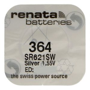 RENATA Pile bouton Silver Oxyde 364 / SR621 SW 0% mercure - Neuf