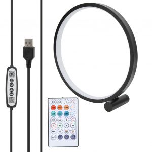 Lampe De Bureau A Anneau Rythmique Rvb De 10 Pouces, Controle Du Son A Distance Par Application, Eclairage D'ambiance - Neuf