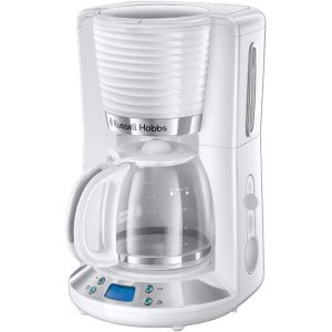 Cafetière [Programmable,Technologie Whirltech Pour Extraction & Arôme Optimaux] Inspire Blanc ( 10 Tasses, Verseuse En Verre 1,25L, Maintien Au Chaud) Machine À Café Filtre 24390-56 - Neuf
