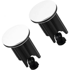 2 Pièces Bouchon Lavabo Universel 40mm Bouchon Lavabo Salle de Bain Bouchon de Lavabo Bouchon Baignoire Réglable en Hauteur pour Bonde Lavabo et Bidet - Neuf
