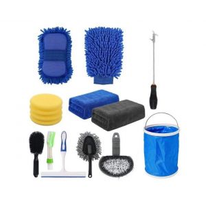 Ensemble de 15 outils de nettoyage pour lavage de voiture et nettoyage domestique - Neuf