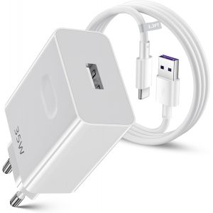 Chargeur USB SuperCharge 35W avec C&acirc;ble USB C 1m pour HONOR 400 Lite 5G Pad X9a X6c X6b X7b Magic6 Lite 200 400 Smart, 22.5w USB Typec C&acirc;ble Portable Adapter pour HONOR X8a X7a X6a Pad8 Mate 20 10 P30 - Neuf