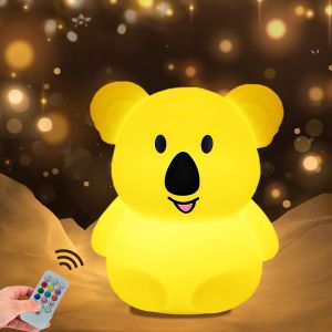 Grand Koala Veilleus, Enfant Chambre Lampe, Bebe Veilleuse, Veilleuse Enfant, Led Veilleuse 9 Couleurs, Veilleuse Bébé, Veilleuse En Silicone, Cadeaux Pour Garçons Et Filles - Neuf