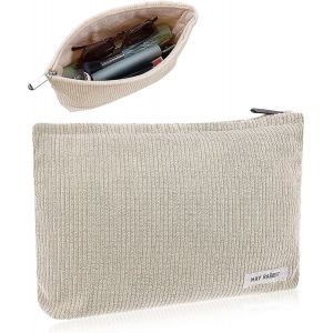 Sacs &agrave; cosm&eacute;tiques pour femmes,organisateur de trousse de maquillage,petite mini pochette de maquillage pour sac &agrave; main,pochette de maquillage en velours c&ocirc;tel&eacute;,sac &agrave; cosm&eacute;tiques de voyage,sac de soin - Neuf