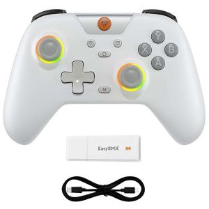 EasySMX X05 Manette de jeu sans fil Bluetooth Gaming RGB Controller blanc - Neuf
