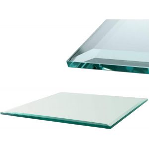 CMJAAGUR-Plaque En Verre Esg 100X70 Cm - Plaque De Protection Sol Pour Poêle À Bois Et Plateau De Table, Verre Sécurisé Trempé 6 Mm, Utilisation Polyvalente (Transparent)[M1345] - Neuf