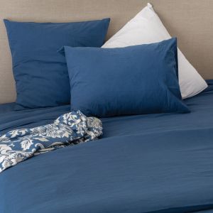 Taie D'oreiller En Coton Lav&eacute; - Neuf