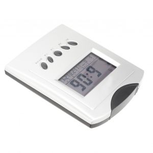 HJLIAN Horloge de bureau electrique a calendrier perpetuel avec veilleuse et affichage de la temperature - Neuf