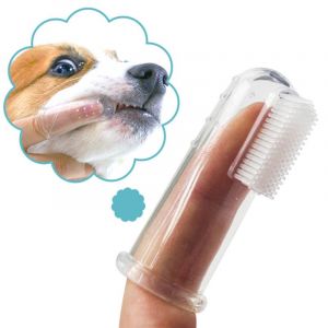 Pack De 2 Animaux De Brosse À Dents De Couverture, Chien Chat Brosse À Dents De Couverture, Latex Doigt Protecteur, La Brosse À Dents De Couverture, Le Chien De La Bouche Plus Propre - Neuf