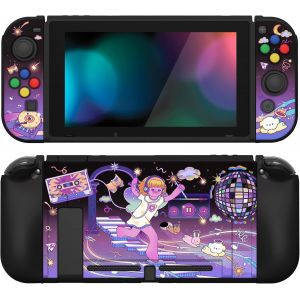 Shiba-Playvital Zealprotect Coque Pour Nintendo Switch,Cover De Protection Pour Switch Avec Protection D'écran En Verre Trempé&cap[1 - Neuf