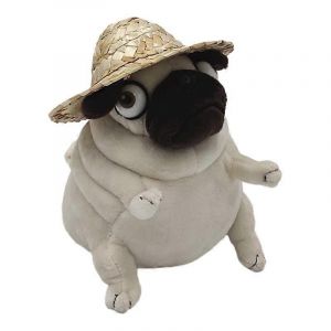 Adorable peluche carlin en tissu, sculpture de sable mignonne et moche ! Cadeau original et amusant ! Cadeaux de No&euml;l, d'Halloween et de Thanksgiving.-style2 - Neuf