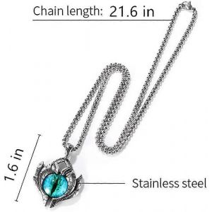 Evil Eye Pendentif Collier Protection Pierre De Mal Bijoux Turc Vintage Bleu Troisi&egrave;me Oeil Gothique - Neuf