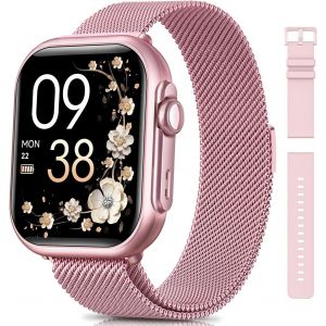 Women's Smart Watch With 1000 Mah Battery, 100 Day Ultra-Long Battery Life, 1.83 Inches Hd Smartwatch Call, 24h Heart Rate/Spo2/Sleep, 120+ Sports, Ip68 Pedometer Android Ios Pink - Neuf