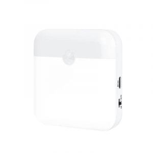 Veilleuse Led,Lampe À Capteur De Mouvement Humain,Lumière De Placard Rechargeable Par Usb C,Applique Murale Led Sans Fil Pour Escaliers,Placard,Lit De Cuisine--White1pc - Neuf