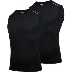 Sept-D&eacute;bardeur De Compression Pour Homme, Tee Shirt Sans Manche De Respirant Gilet De Gymnastique A S&eacute;chage Rapide Course Musculation - Neuf