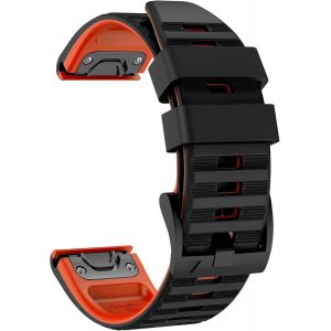Pour Garmin Fenix 6X, 26Mm Soft Silicone Strap Pour Fenix7X Pro/Fenix 7X/Fenix 6X/6X Pro Fenix 5X/5X Plus Fenix 3/3 Hr - Neuf