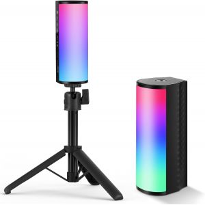 NEEWER BASIC Stick LED Magn&eacute;tique avec Tr&eacute;pied de Bureau&iquest; Tube Lumineux Vid&eacute;o Mini LED RGB &agrave; 360&deg;&iquest; Batterie 2500mAh&iquest; &Eacute;clairage R&eacute;glable 2500-8500K pour Photographie en Studio&iquest; TL96RGB - Neuf