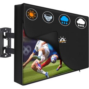 VornixorSarlshop-Housse TV Pliable pour t&eacute;l&eacute;viseurs de 55 &agrave; 58 Pouces &iquest; Imperm&eacute;able et Ultra r&eacute;sistante, Housse de Protection pour &eacute;cran en Tissu Oxford 600D PU avec Fermeture &eacute;clair et Fonction Raba - Neuf
