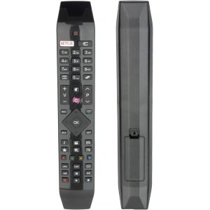 Télécommande RC49141 compatible avec Hitachi LED LCD TV 32HB4T41 32HB4T61 32HB4T62 43HB5T62 43HB6T62 32HB5W66 49HB5W62 40HK6W64 43HK4 43HK54 W64 4 3HK6W64 Remplacement Contrôleur Avec NETFLIX Bouton - Neuf