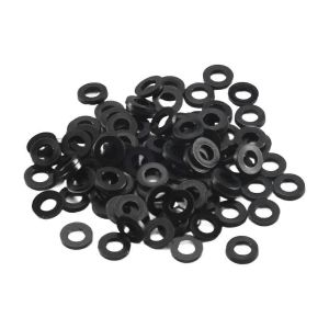 M3 x 6mm x 1mm Nylon Rondelles Isolantes Plates Joints Entretoises Noir 200PCS - Neuf