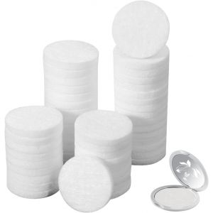 Jgd-Lot De 100 Tampons De Recharge Ronds Pour Diffuseur D'huiles Essentielles, Mini Diffuseur De Parfum En Microfibre Non Parfum&eacute; Pour Humidificateur, Purificateur D'air, Maison, Voiture (Blanc) - Neuf