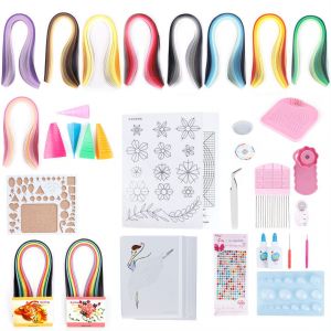 Kits de bricolage pour quilling en papier, bandes de quilling, ensemble d'outils de bricolage pour debutants - Neuf