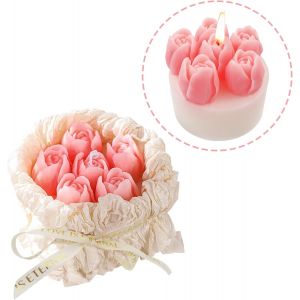 Bougie Parfumées Personnalisée: Coffret Bougies Parfumées Cadeau Avec Romantic Rose Blossom, 6 Heures de Parfum, Idee Cadeau Femme pour La fête des Mères, Noël, Anniversaire, 330 Grammes - Neuf