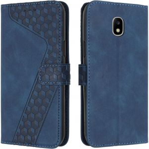 Samsung Galaxy J330/J3 2017 Case, Samsung J330/J3 2017 Phone Case, Protective Pu Leather Wallet Pouch Flip Case [Magnetic] For Galaxy J330/J3 2017 (Blue) - Neuf