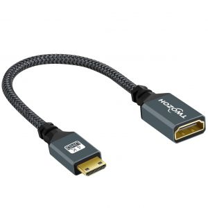 KALANKA-Câble Mini HDMI Mâle vers HDMI Femelle Adaptateur,Support 3D 4K 1080p (20CM) - Neuf