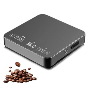 Balance &Agrave; Caf&eacute;, Avec Minuteur Automatique, Rechargeable Usb, 0,1g Pr&eacute;cise, 2kg Max, Mini Balance De Cuisine Precision Avec Capteur De Gravit&eacute; Pour Expresso Et Caf&eacute; Pour Over - Neuf