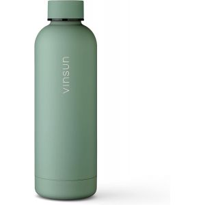 Gourde Isotherme 500ml Anthracite - Bouteille D'eau Inox - &Eacute;tanche, Sans Bpa, - Bouteille Thermo Pour Sport, Randonnee, Velo, Voyage, &Eacute;cole - Neuf