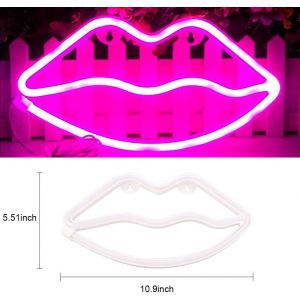 N&eacute;ons Led, L&egrave;vres Roses, N&eacute;ons Usb/&Agrave; Piles, Veilleuses Murales N&eacute;on, Mariage, Studio, F&ecirc;te, Bar, No&euml;l, F&ecirc;te D'anniversaire - Neuf