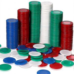 400 Pi&egrave;ces En Plastique Jetons De Poker Jetons De Jeu 4 Couleurs Contre-Carte Pour Jouer Au Jeu En Comptant Bingo Gam - Neuf