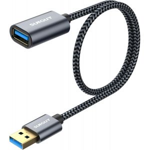 JGD-Cable Rallonge USB 3.0, 0.5M C&acirc;ble Extension M&acirc;le A vers Femelle A 5Gbps Compatible avec Cl&eacute; USB, Hub USB, Disque Dur Externe, Clavier, Souris, Imprimante, Webcam, PlayStation, Xbox - Gris - Neuf