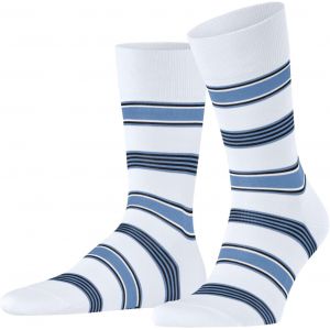 Shiba-Homme Marina Stripe Chaussettes Respirantes Durables Biologiques Coton Fil D'écosse Fines Renforcées Douces Couture Plate Au[3487] - Neuf