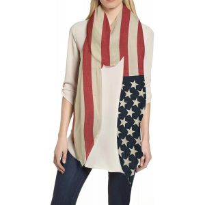 Lina & Lily Écharpe Foulard Femme Imprimé Drapeau.[G489] - Neuf