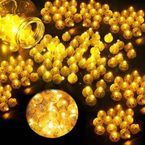 ChicSlick-120 Pièces Led Ballons Lampes,Led Ballons Lampes Lumineuses Chaud,Boule Mini Rond Led Balloon Lumière,Led Balloon Lumière,Convient Pour Mariage,Anniversaire,Fêtes,Halloween,Noël Dé[X678] - Neuf