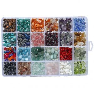 Perles De Pierres Précieuses Perles Irrégulières Concassées Set Pierre Naturelle Cristal Perles De Bricolage Lâches - Neuf