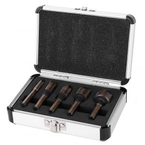 5PCS Chanfrein Bit Cinq Lames 82 Outil de Travail du Bois Outils Command&eacute;s &Agrave; La Main Pour La Menuiserie (82 5 PCs Chanfrein Jaune R&ocirc;ti (Bo&icirc;te En Aluminium) ) - Neuf