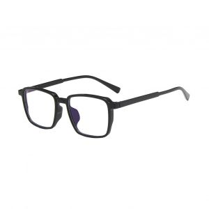 Lunettes Anti-Lumière Bleue Unisexe Rétro Grand Cadre Carré Vue Claire Charnière Forte Protection Des Yeux Lunettes Claires Lumière Bleue Lunettes Lunettes-Noir - Neuf