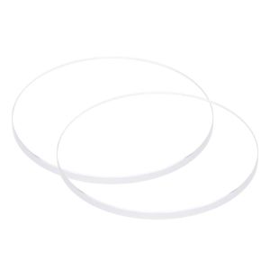 Kal-2pcs Verre De Montre En Cristal Transparent 30mm De Diamètre, 2mm D'épaisseur, Rond, Plat, En Verre Minéral À Haute Transmittance, Pièce De Rechange Pour Réparateur De Montres - Neuf