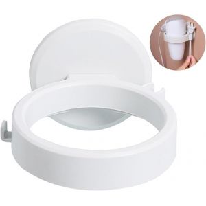 1PCS (Blanc) Support Seche Cheveux,Porte Seche Cheveux,Porte Seche Cheveux Mural,Porte Seche Cheveux sans Percage,Support de Sèche-Cheveux Autocollant sans Percer,pour Salle de Bain Et Toilettes - Neuf