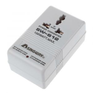 Singway 100w 110v/120v à 220v/240v Convertisseur de tension élévateur / descendant transformateur de voyage blanc - Neuf