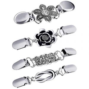 4 Pi&egrave;ces Vintage Pull Ch&acirc;le Clips R&eacute;tro Cardigan Clips Robe Chemise Broche Clips Compatible Avec Les Femmes Girlsat - Neuf