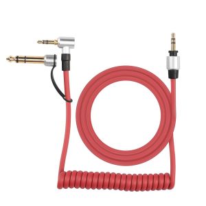 Câble audio spiralé de rechange 3,5 mm vers 3,5 mm et 6,5 mm - Neuf