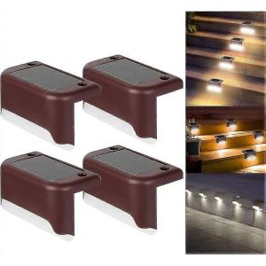 4 Pack Solar Deck Lights Led Solar Step Lights Lumi&egrave;res De Cl&ocirc;ture Imperm&eacute;ables Pour Les Marches Ext&eacute;rieures Cl&ocirc;ture - Neuf