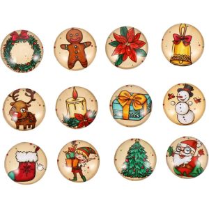 12 Pi&egrave;ces de No&euml;l Aimants de R&eacute;frig&eacute;rateur Magn&eacute;tique Autocollants pour R&eacute;frig&eacute;rateur R&eacute;frig&eacute;rateur Autocollant de D&eacute;coration de No&euml;l de l'Artisanat de l'Aimant tableau &agrave; essuyage &agrave; Sec - Neuf