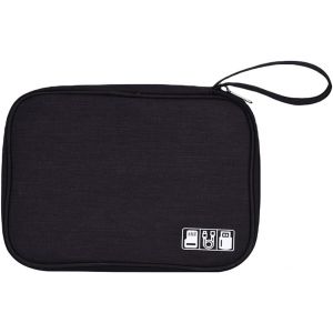 Organ Ur De C&acirc;bles Multifonction Avec Fermeture &Eacute;clair &Eacute;tanche Pour Chargeur De Lecteur, &Eacute;couteurs, Disque Dur, &Eacute;lectronique, Organ Ur De Voyage  Noir 2 B21616 - Neuf